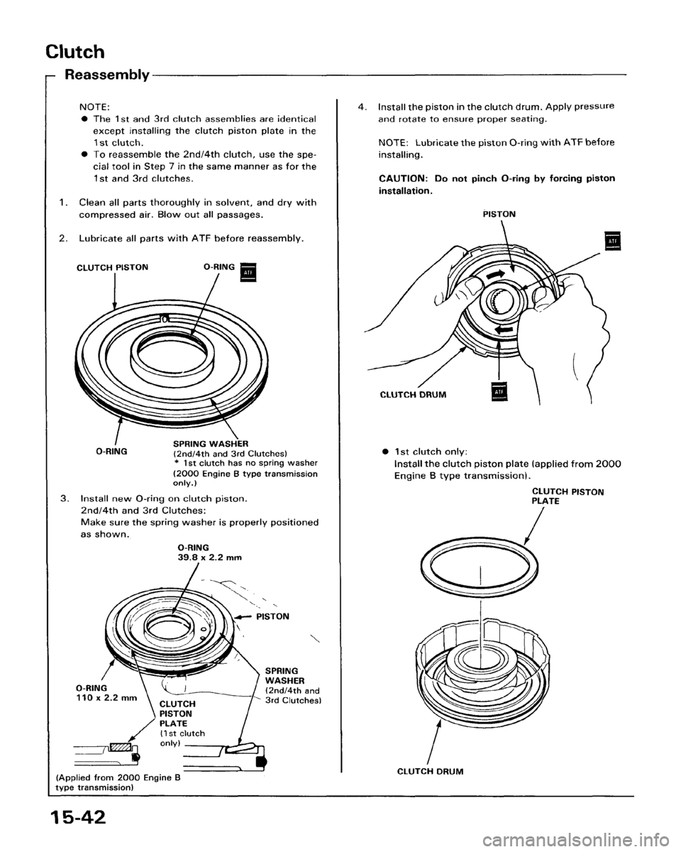 HONDA ACCORD 1986 CA / 3.G Workshop Manual 