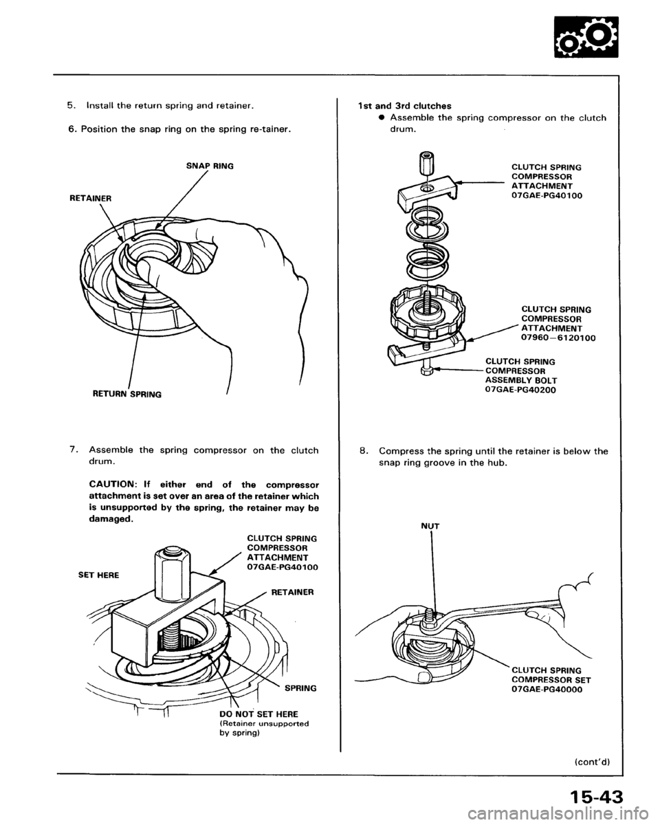 HONDA ACCORD 1986 CA / 3.G Workshop Manual 