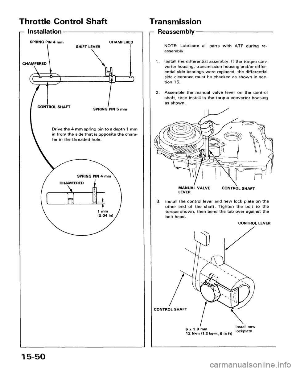 HONDA ACCORD 1986 CA / 3.G Workshop Manual HONDA ACCORD 1986 CA / 3.G Workshop Manual