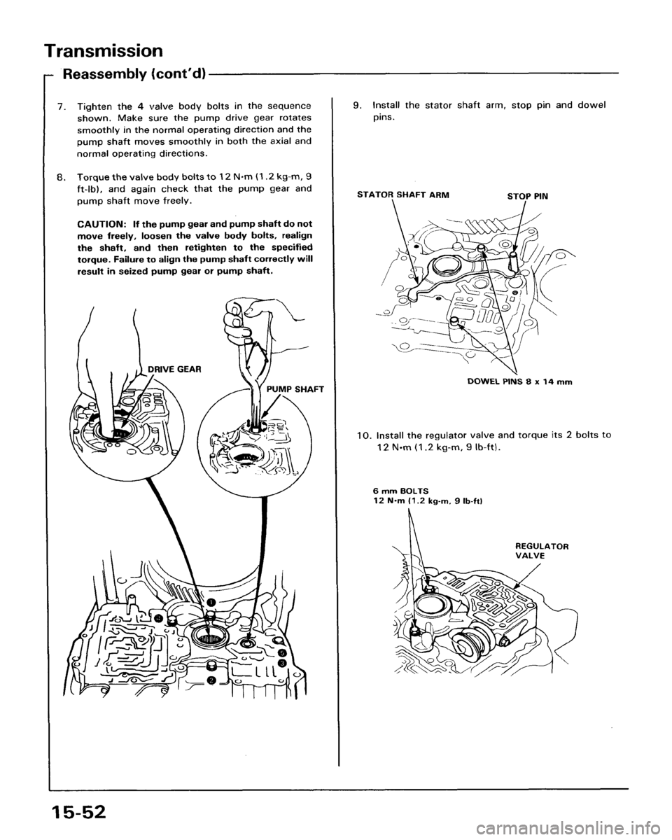HONDA ACCORD 1986 CA / 3.G Workshop Manual HONDA ACCORD 1986 CA / 3.G Workshop Manual