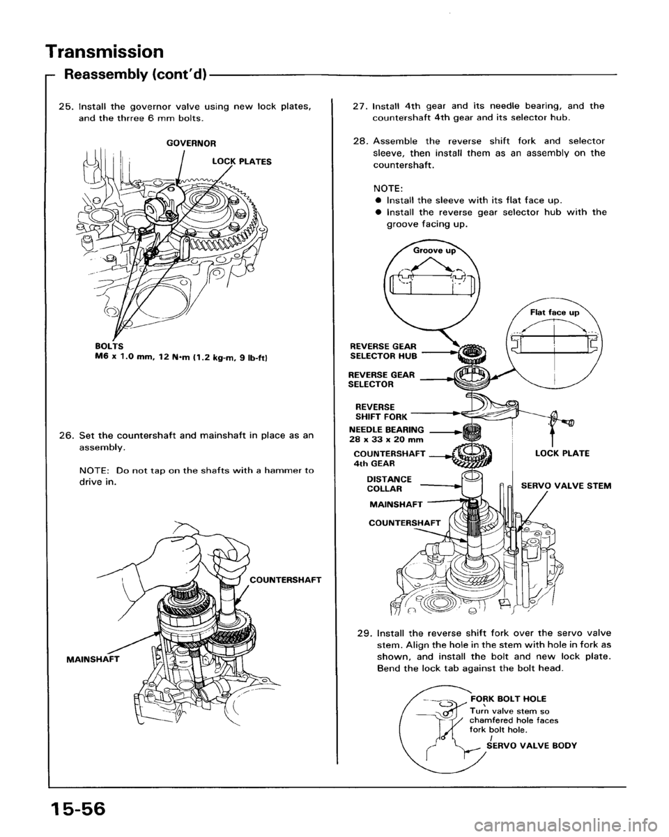 HONDA ACCORD 1986 CA / 3.G Workshop Manual 