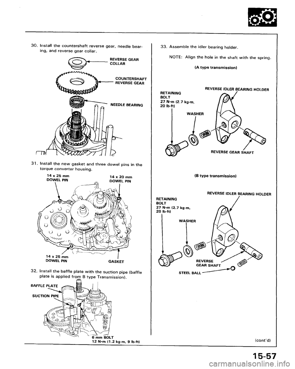 HONDA ACCORD 1986 CA / 3.G Workshop Manual 
