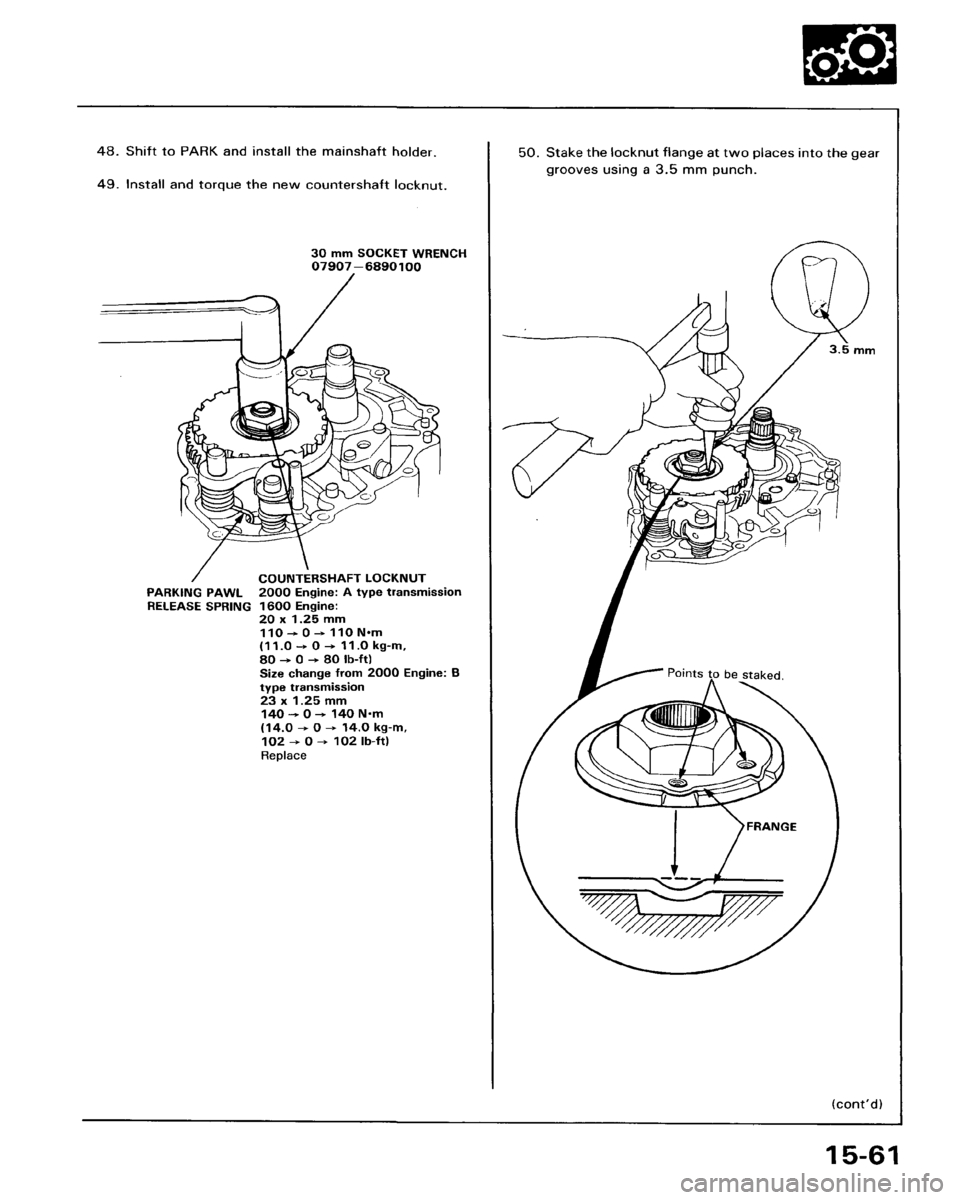 HONDA ACCORD 1986 CA / 3.G Workshop Manual 