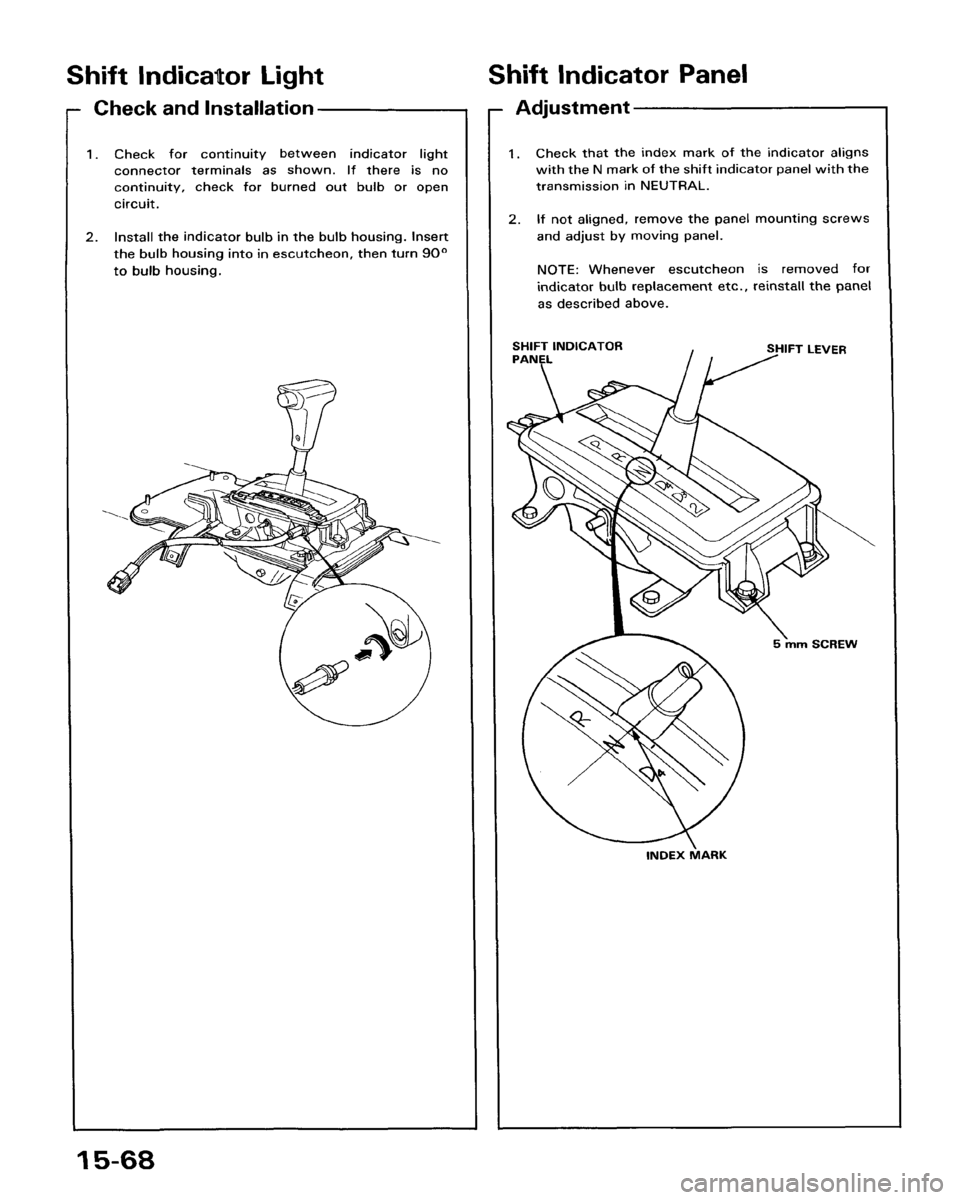 HONDA ACCORD 1986 CA / 3.G Workshop Manual 