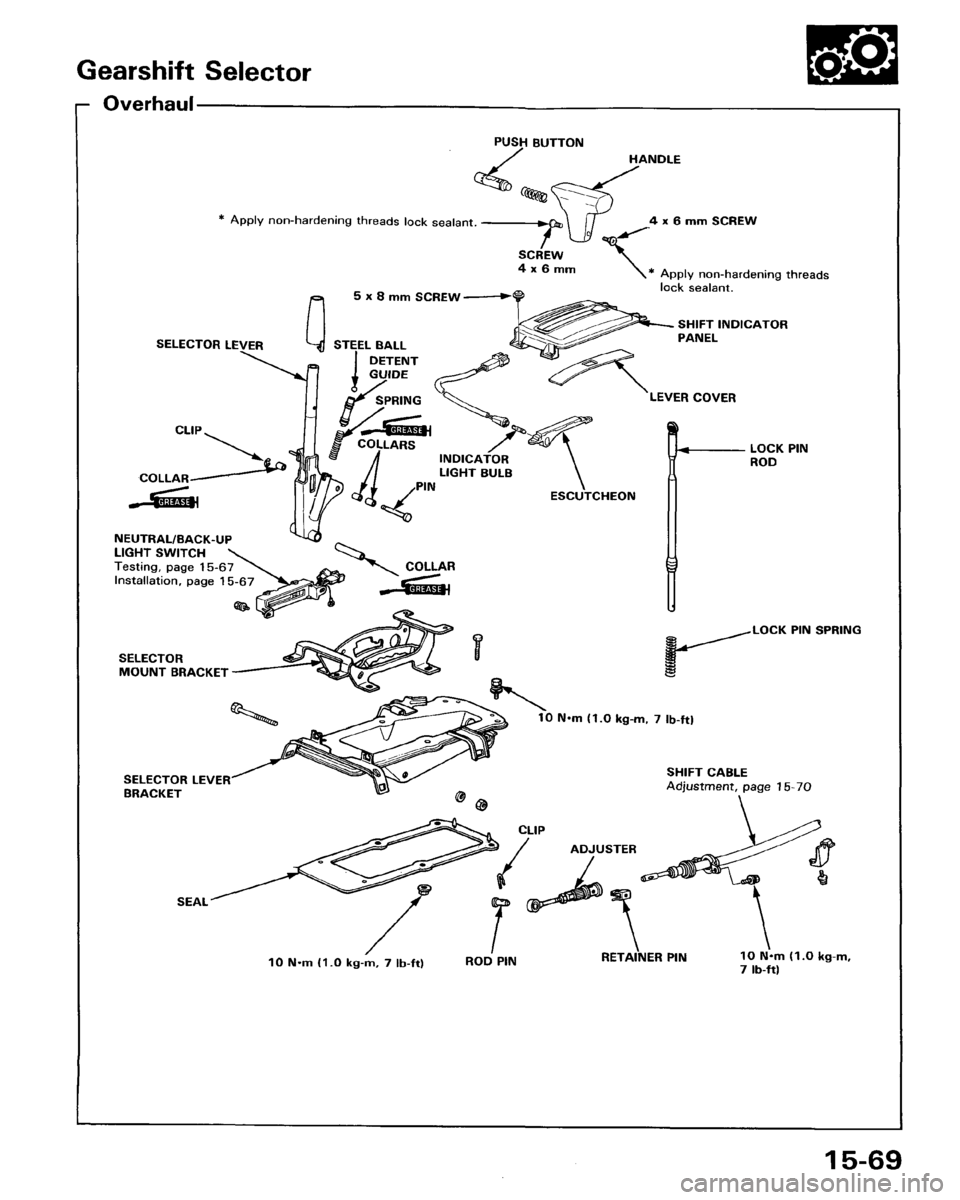 HONDA ACCORD 1986 CA / 3.G Workshop Manual 