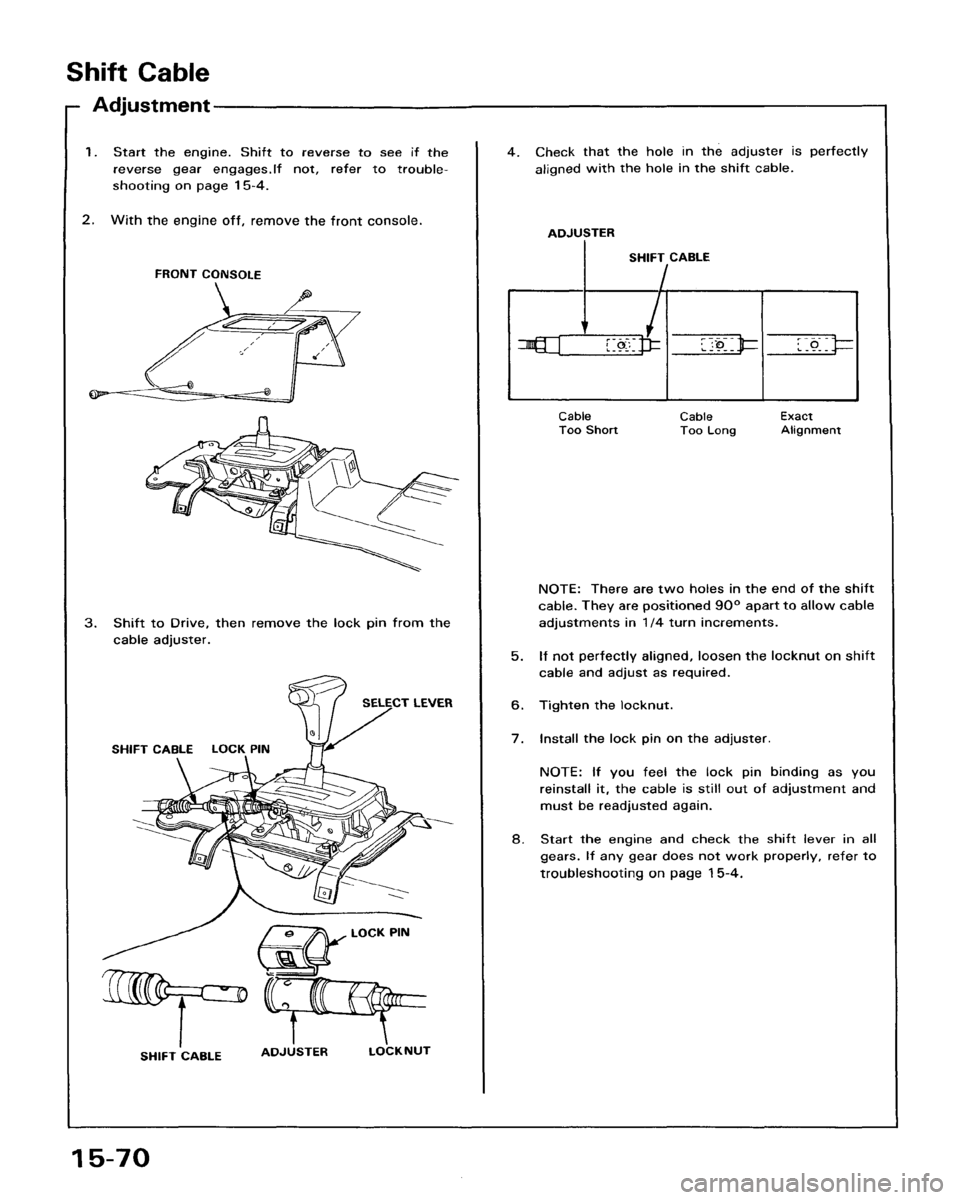 HONDA ACCORD 1986 CA / 3.G Workshop Manual 