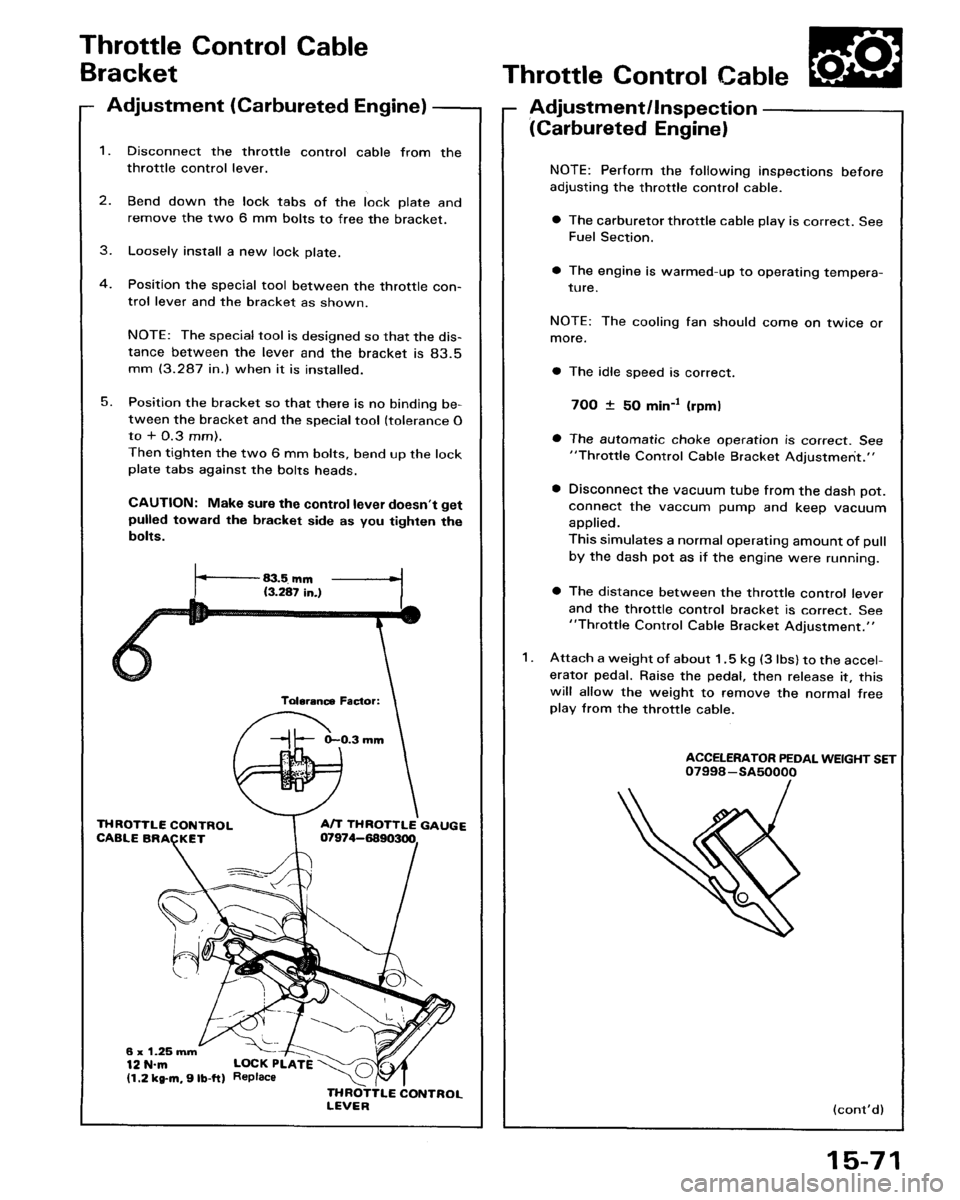 HONDA ACCORD 1986 CA / 3.G Workshop Manual 