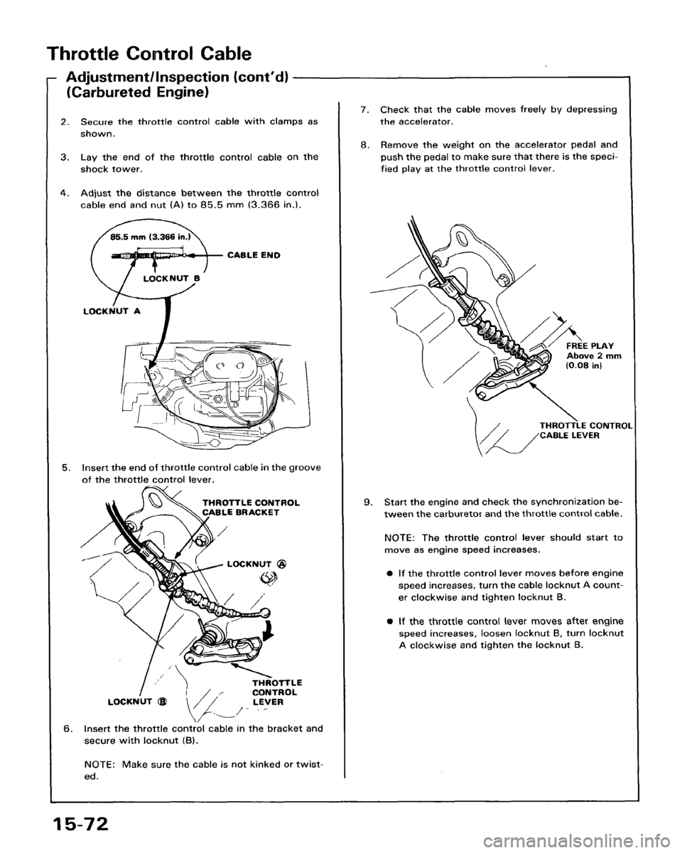 HONDA ACCORD 1986 CA / 3.G Workshop Manual 