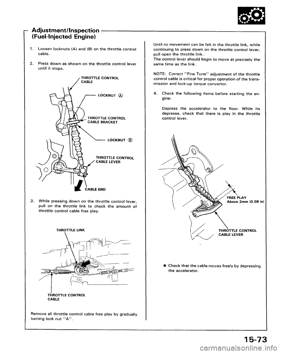 HONDA ACCORD 1986 CA / 3.G Workshop Manual 