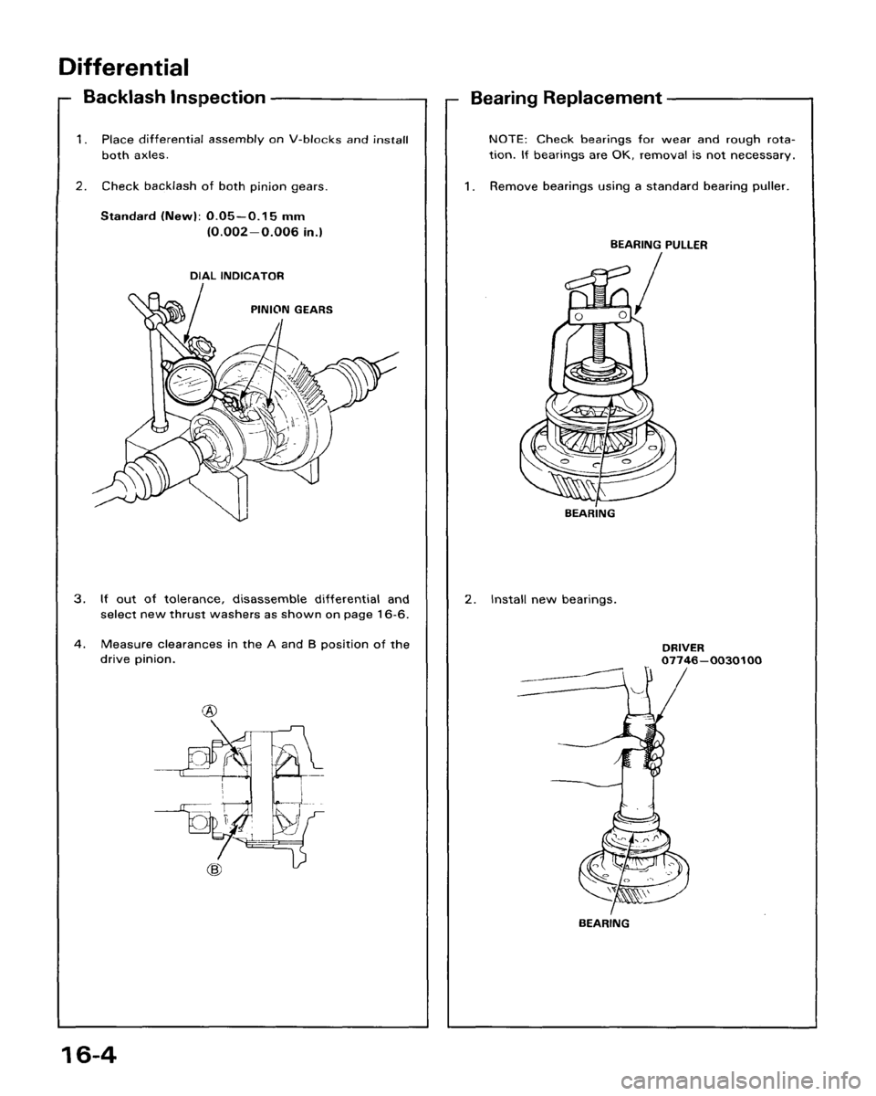 HONDA ACCORD 1986 CA / 3.G Workshop Manual 