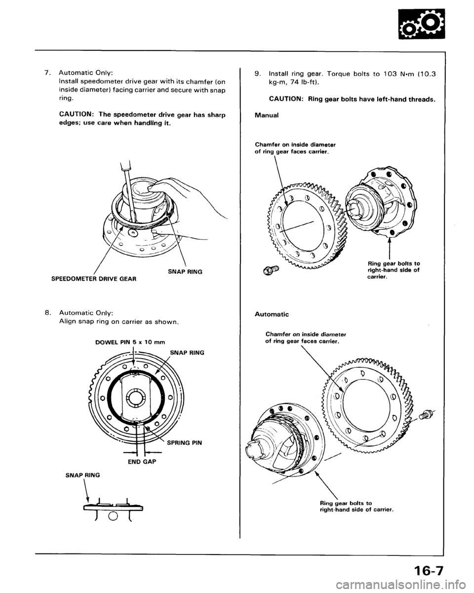 HONDA ACCORD 1986 CA / 3.G Workshop Manual 