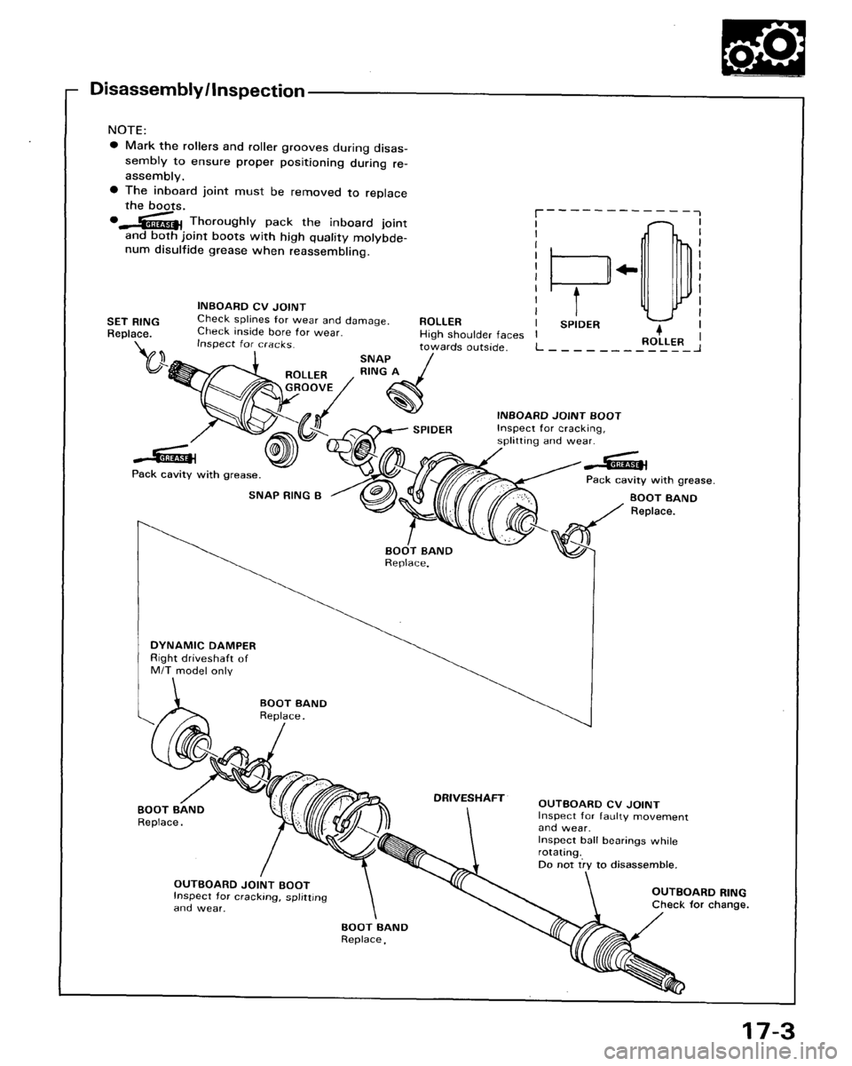 HONDA ACCORD 1986 CA / 3.G Workshop Manual 