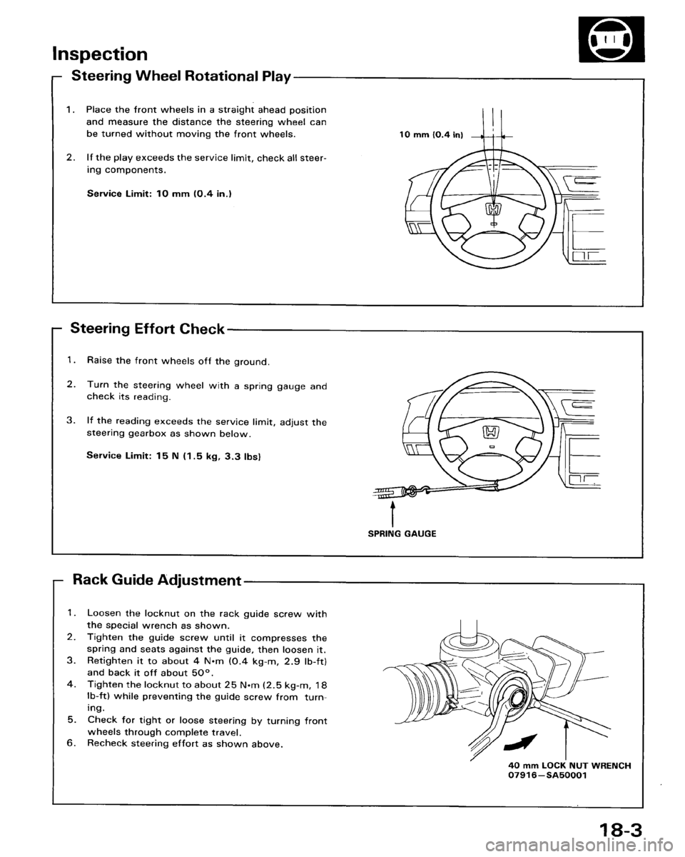 HONDA ACCORD 1986 CA / 3.G Workshop Manual 