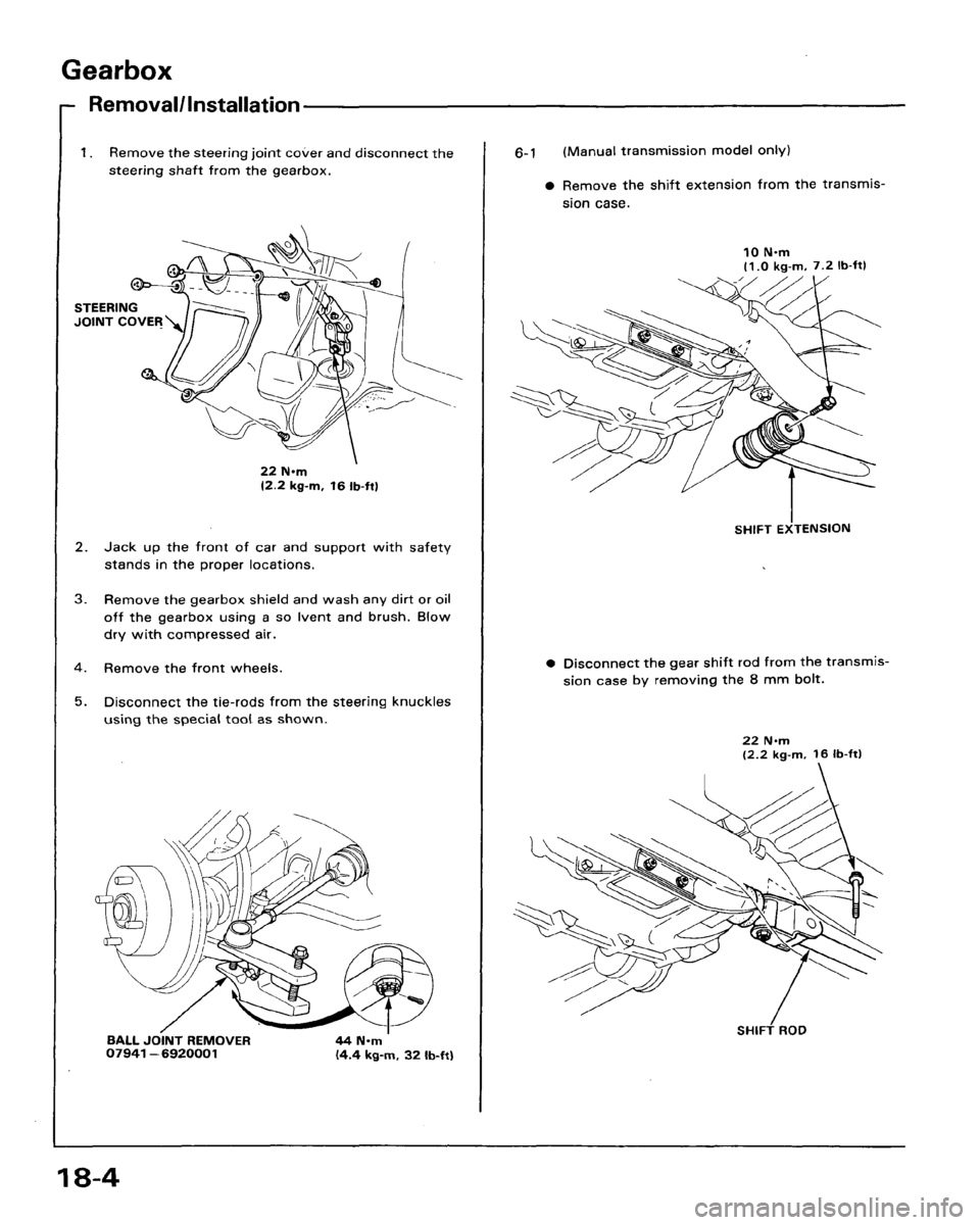 HONDA ACCORD 1986 CA / 3.G Workshop Manual 