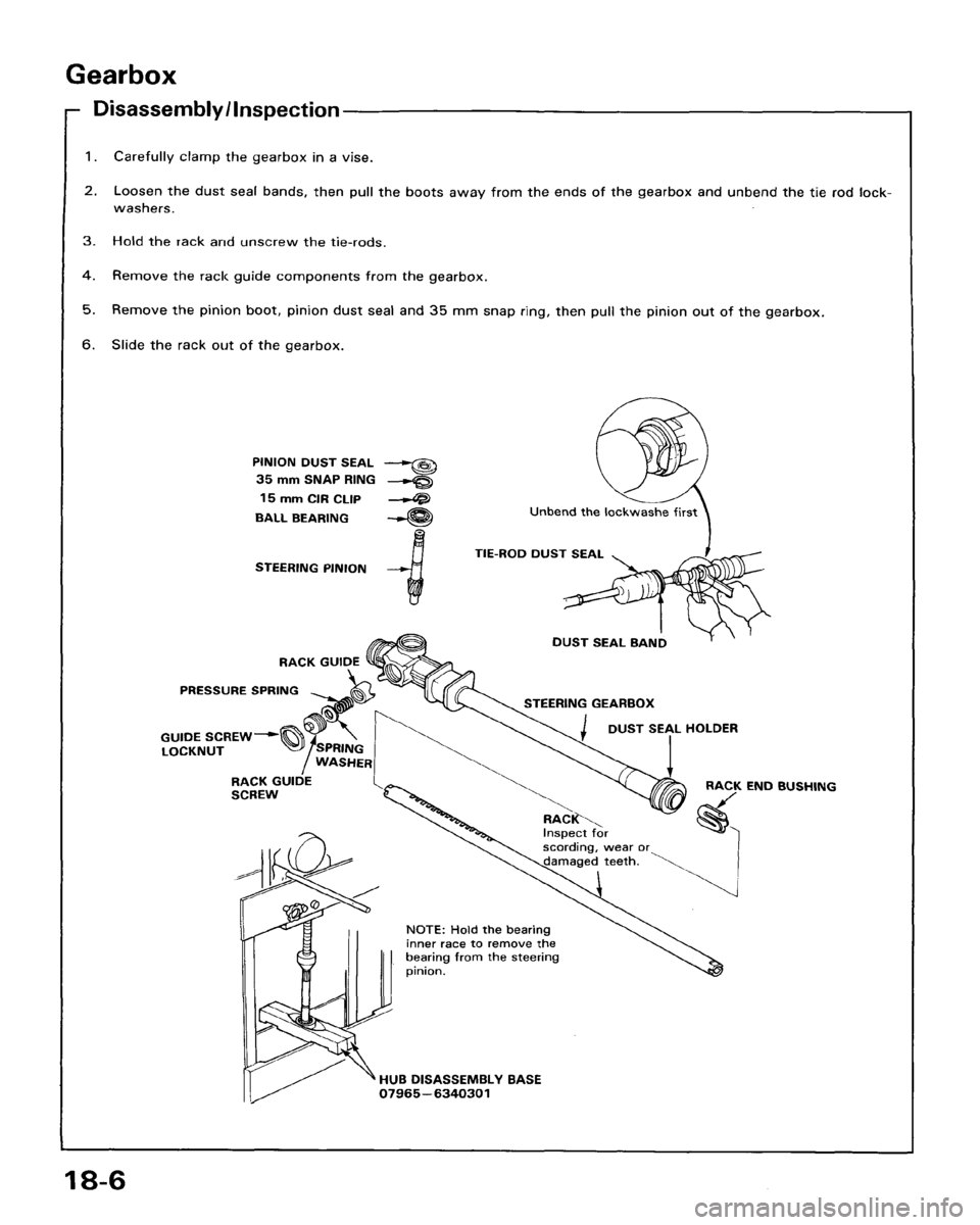 HONDA ACCORD 1986 CA / 3.G Workshop Manual 