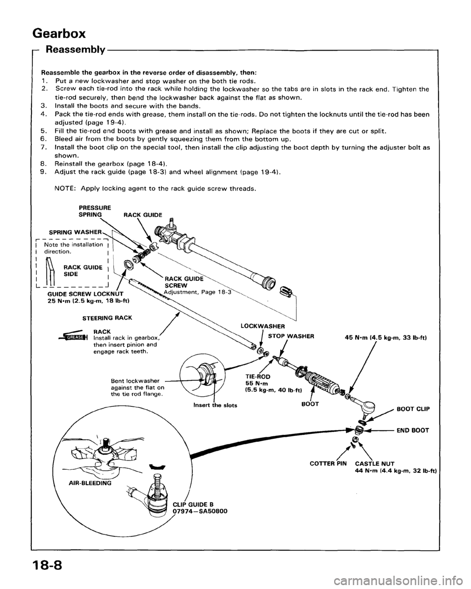HONDA ACCORD 1986 CA / 3.G Workshop Manual 