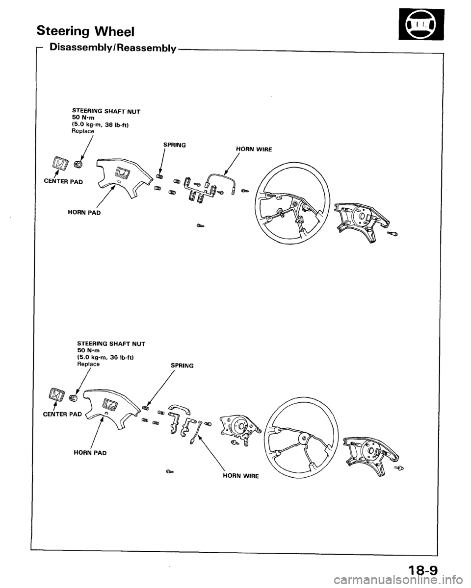 HONDA ACCORD 1986 CA / 3.G Workshop Manual 