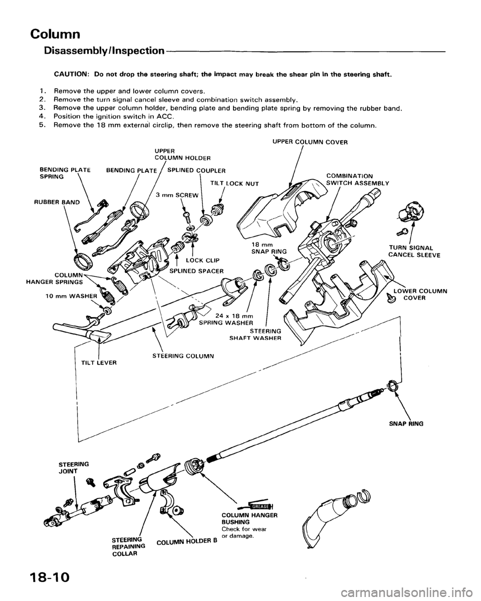 HONDA ACCORD 1986 CA / 3.G Workshop Manual 