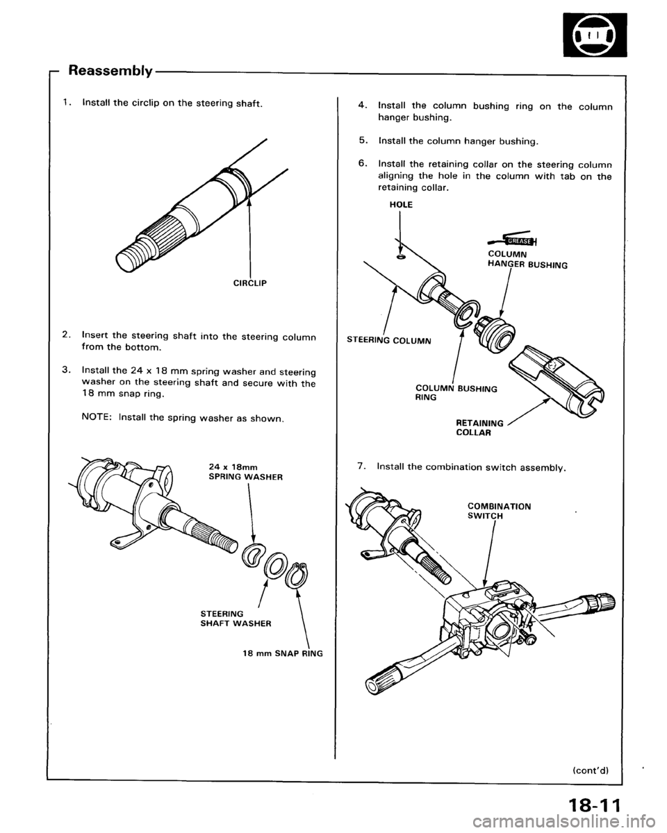 HONDA ACCORD 1986 CA / 3.G Workshop Manual 
