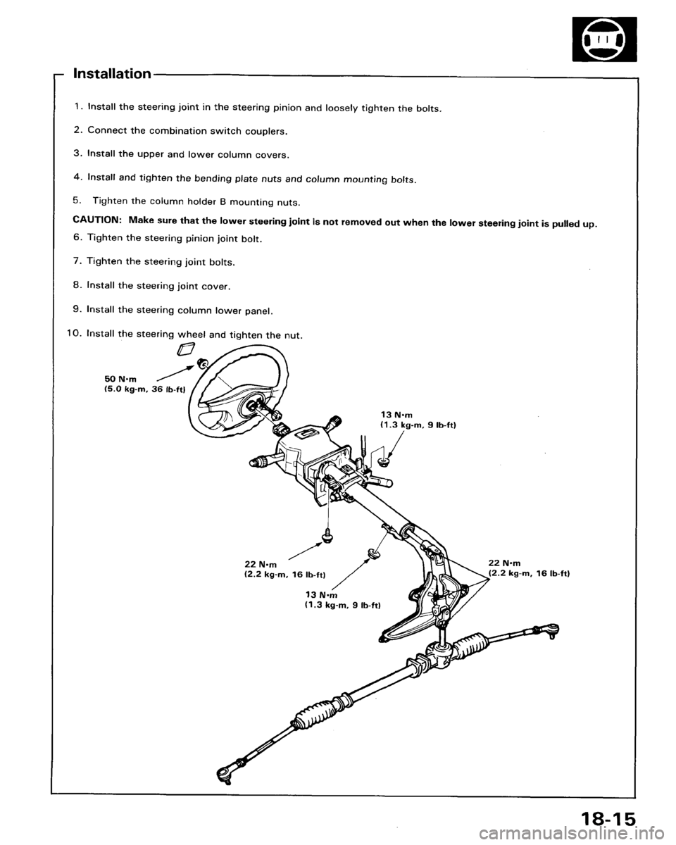 HONDA ACCORD 1986 CA / 3.G Workshop Manual 