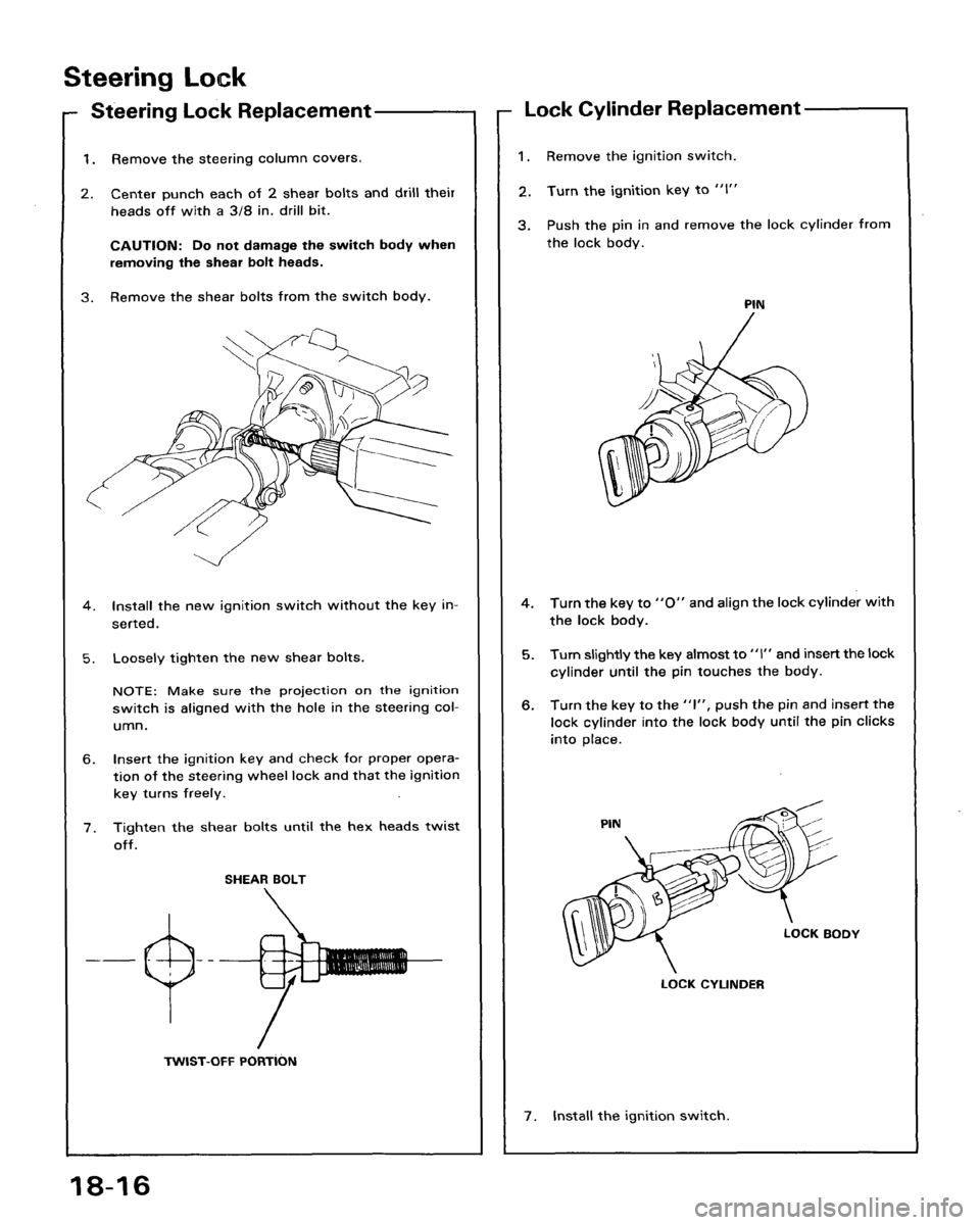 HONDA ACCORD 1986 CA / 3.G Workshop Manual 