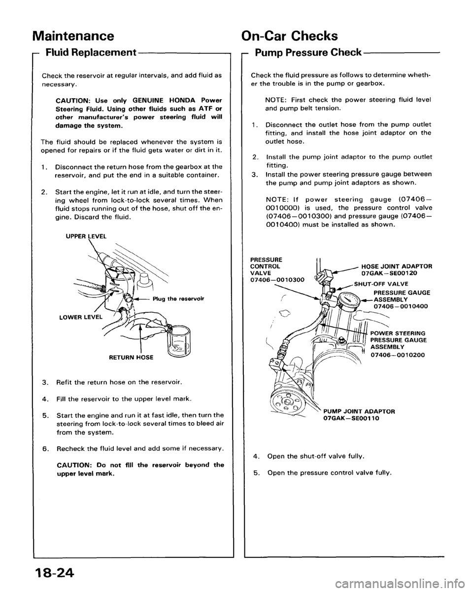 HONDA ACCORD 1986 CA / 3.G Workshop Manual HONDA ACCORD 1986 CA / 3.G Workshop Manual