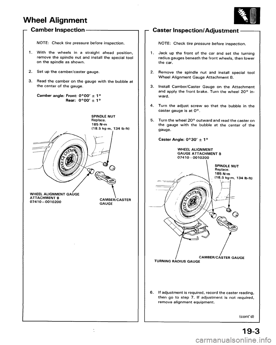 HONDA ACCORD 1986 CA / 3.G Workshop Manual HONDA ACCORD 1986 CA / 3.G Workshop Manual