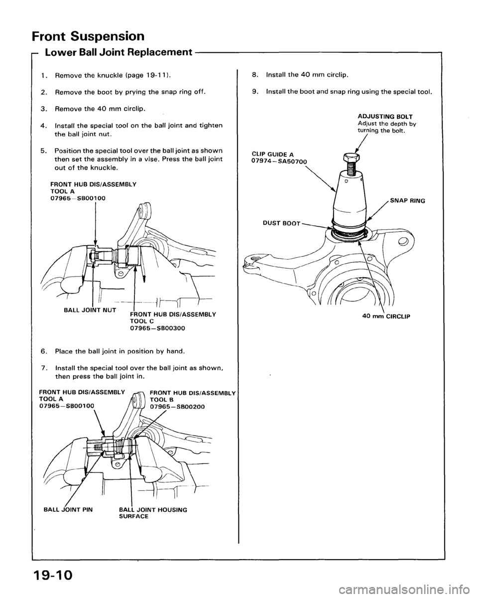 HONDA ACCORD 1986 CA / 3.G Workshop Manual 