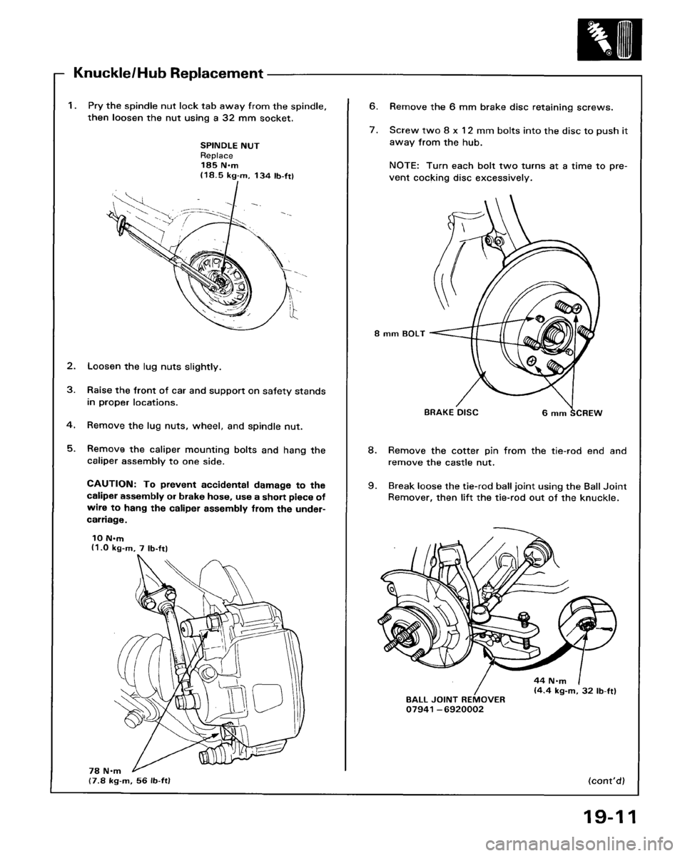 HONDA ACCORD 1986 CA / 3.G Workshop Manual 