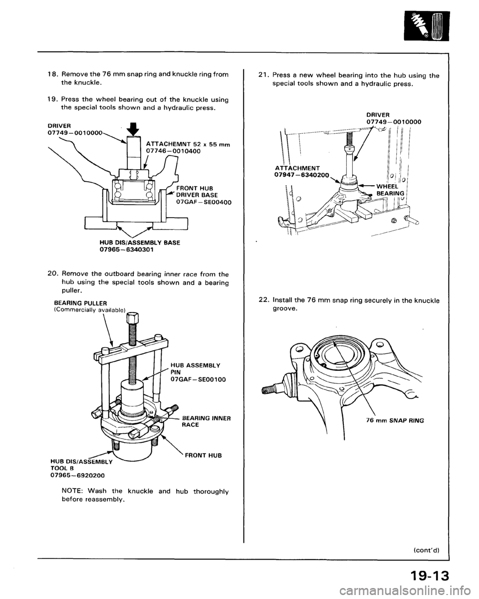 HONDA ACCORD 1986 CA / 3.G Workshop Manual 