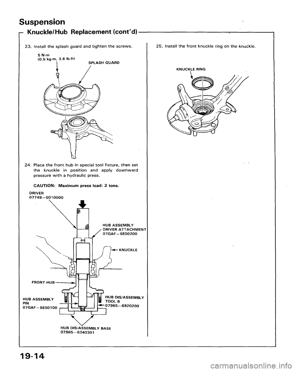HONDA ACCORD 1986 CA / 3.G Workshop Manual 