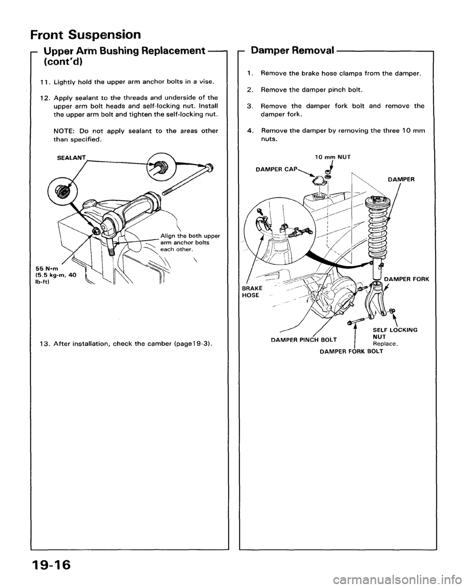 HONDA ACCORD 1986 CA / 3.G Workshop Manual 