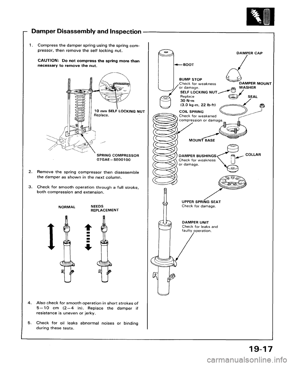 HONDA ACCORD 1986 CA / 3.G Workshop Manual 