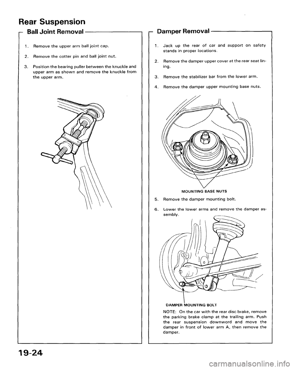 HONDA ACCORD 1986 CA / 3.G Workshop Manual 