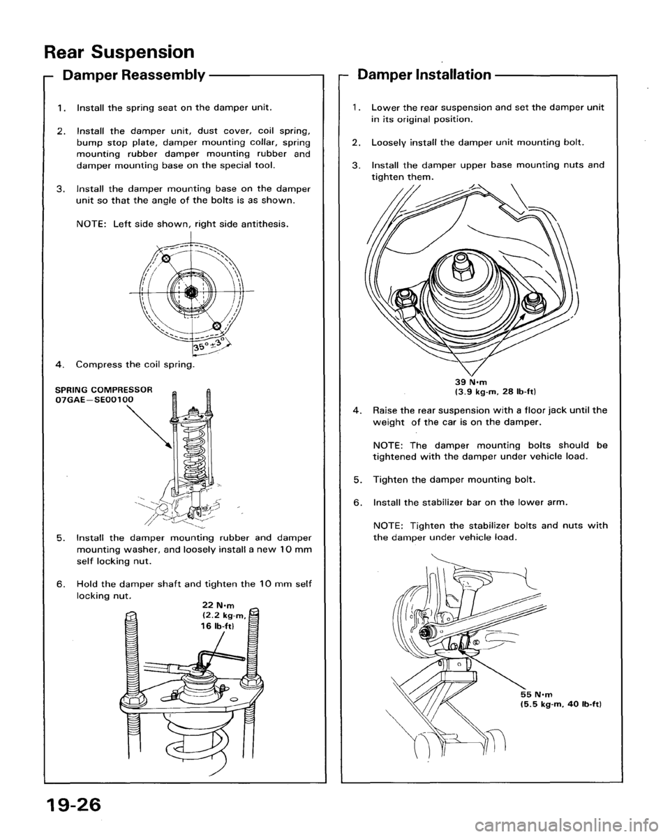HONDA ACCORD 1986 CA / 3.G Workshop Manual 