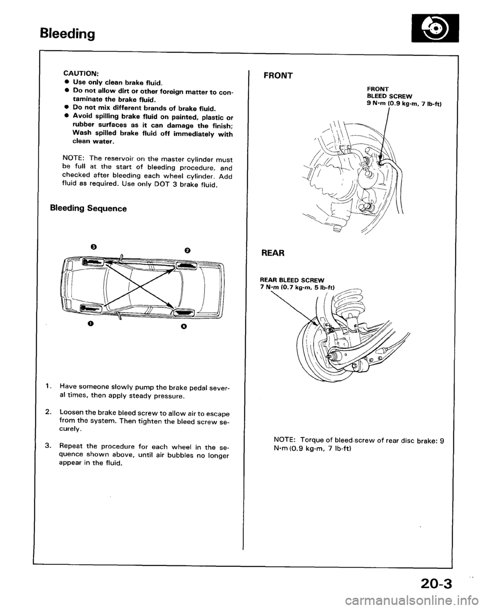 HONDA ACCORD 1986 CA / 3.G Workshop Manual 