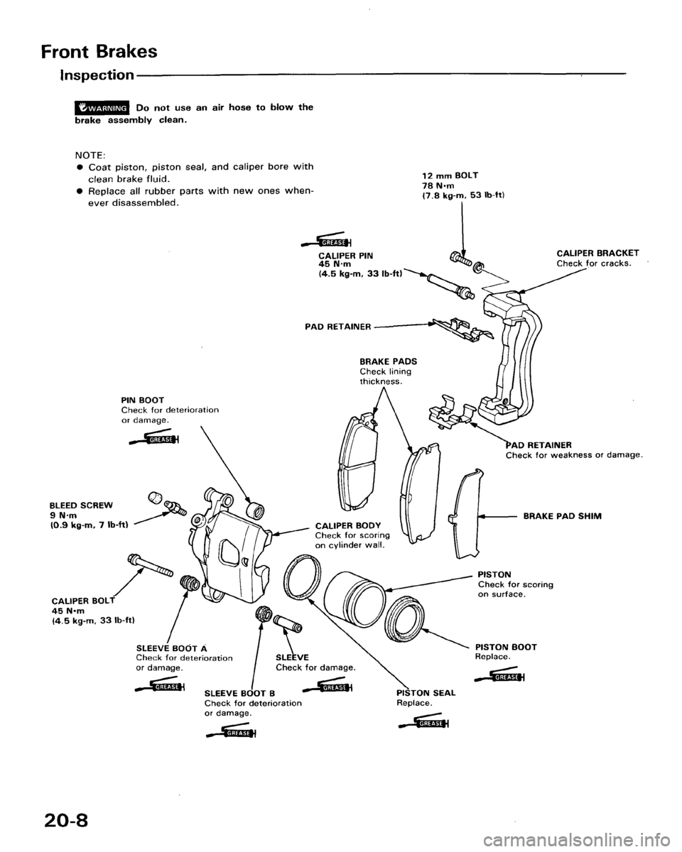 HONDA ACCORD 1986 CA / 3.G Workshop Manual HONDA ACCORD 1986 CA / 3.G Workshop Manual