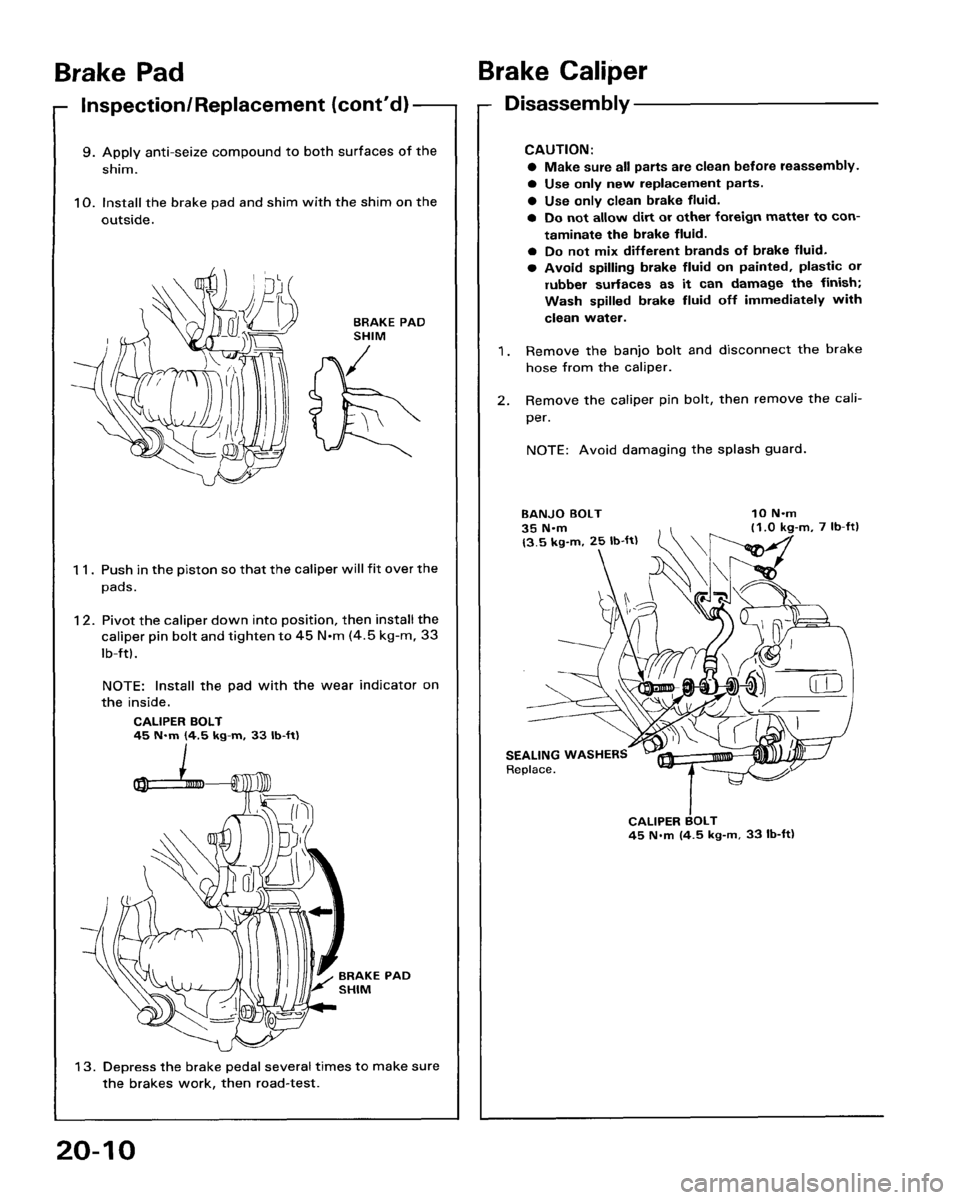 HONDA ACCORD 1986 CA / 3.G Workshop Manual HONDA ACCORD 1986 CA / 3.G Workshop Manual