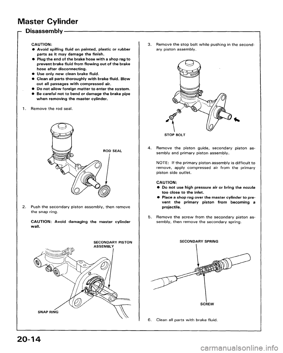 HONDA ACCORD 1986 CA / 3.G Workshop Manual HONDA ACCORD 1986 CA / 3.G Workshop Manual