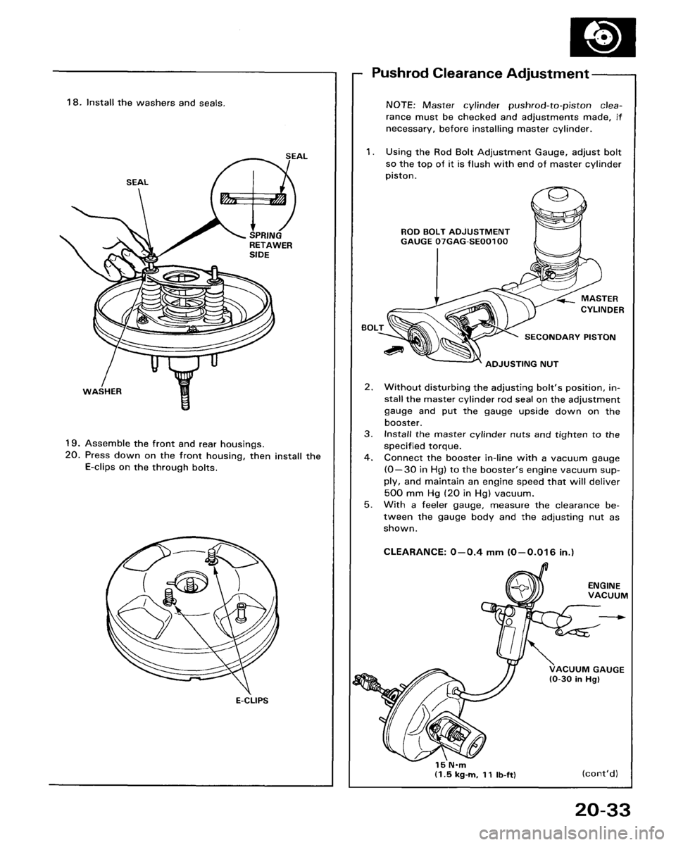 HONDA ACCORD 1986 CA / 3.G Workshop Manual 