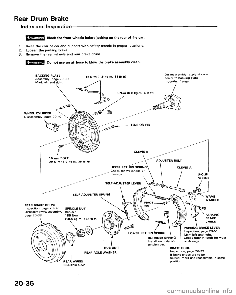 HONDA ACCORD 1986 CA / 3.G Workshop Manual 