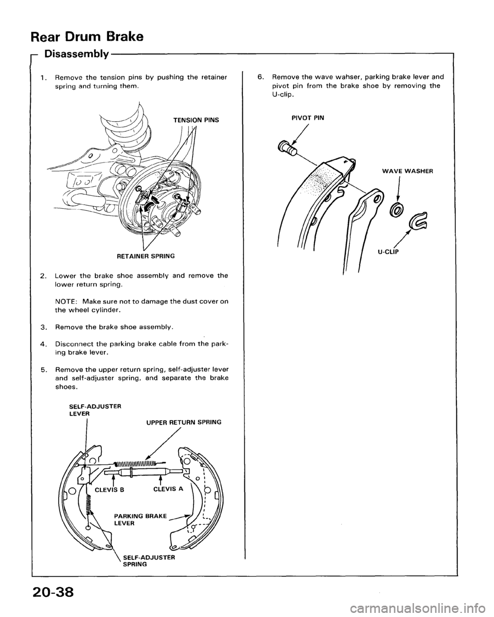 HONDA ACCORD 1986 CA / 3.G Workshop Manual 