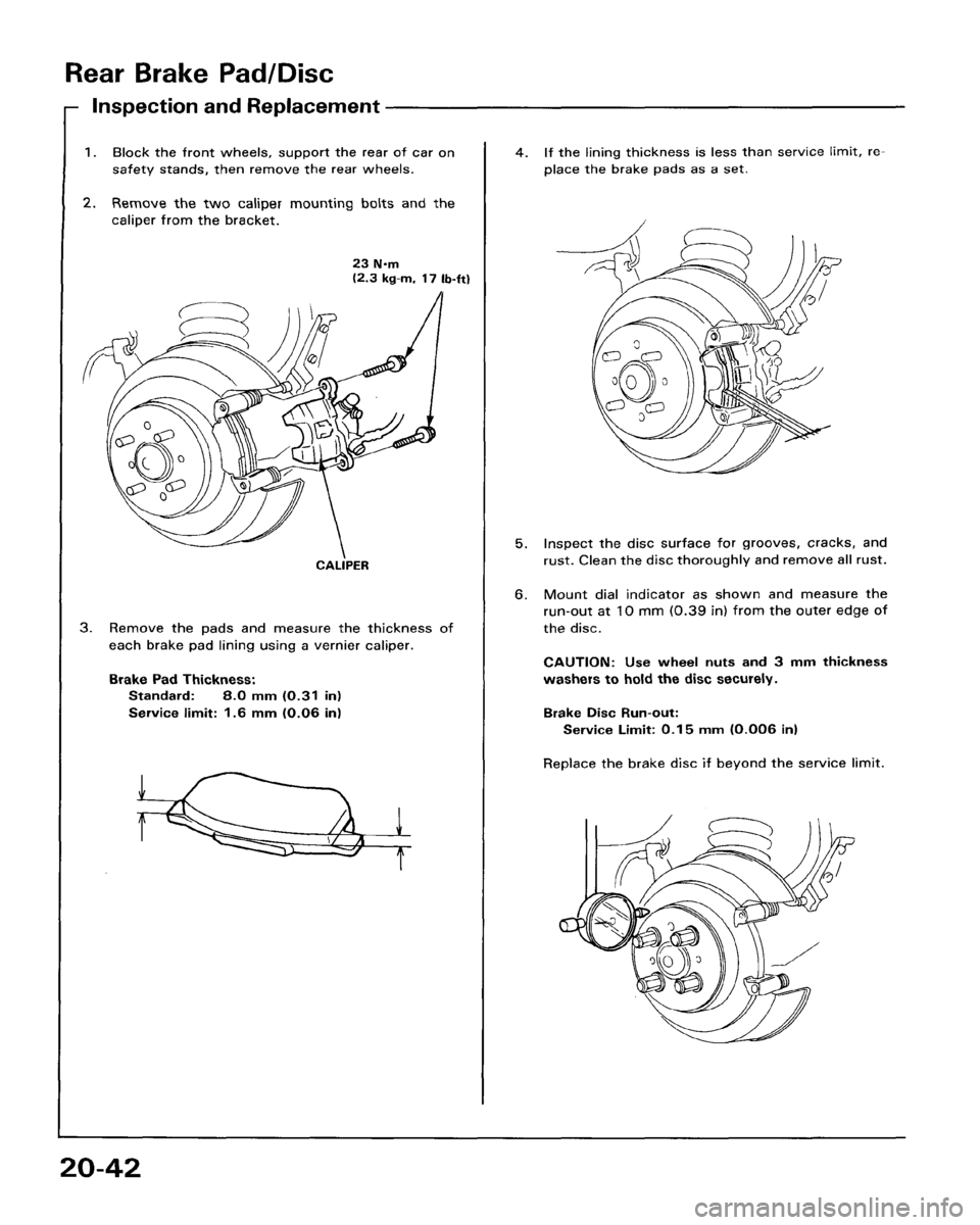 HONDA ACCORD 1986 CA / 3.G Workshop Manual 
