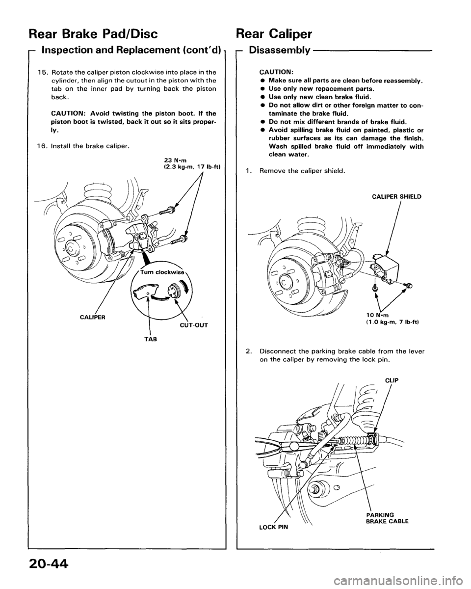 HONDA ACCORD 1986 CA / 3.G Workshop Manual 