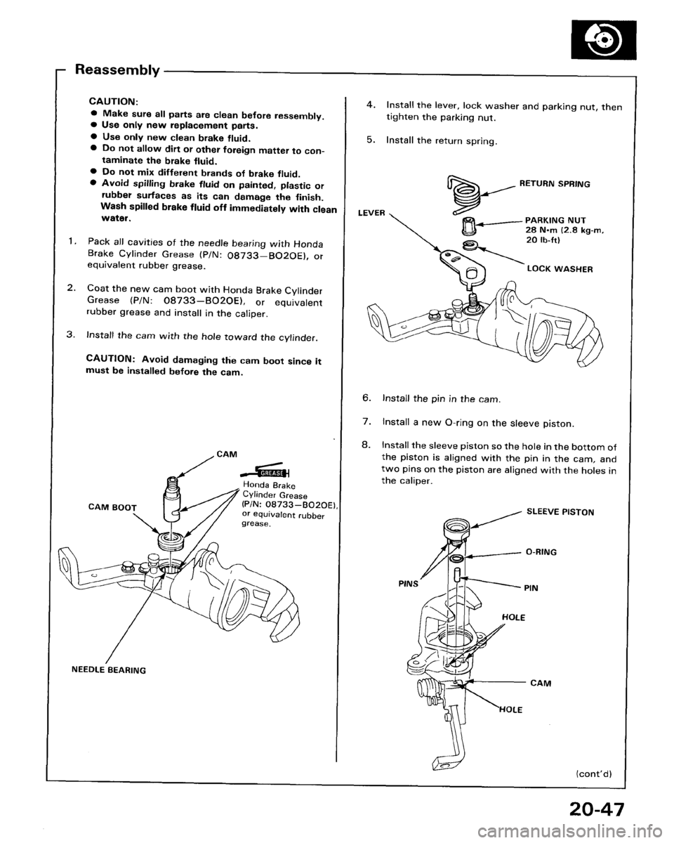 HONDA ACCORD 1986 CA / 3.G Workshop Manual 