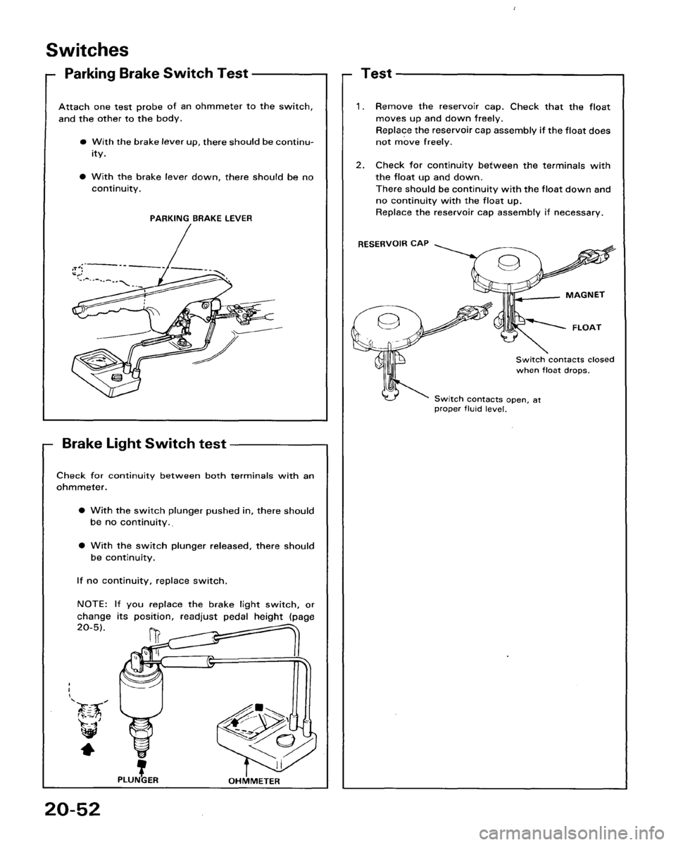 HONDA ACCORD 1986 CA / 3.G Workshop Manual 
