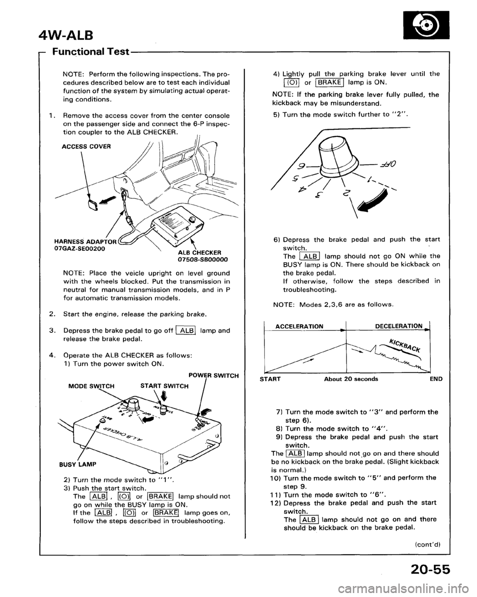 HONDA ACCORD 1986 CA / 3.G Workshop Manual HONDA ACCORD 1986 CA / 3.G Workshop Manual