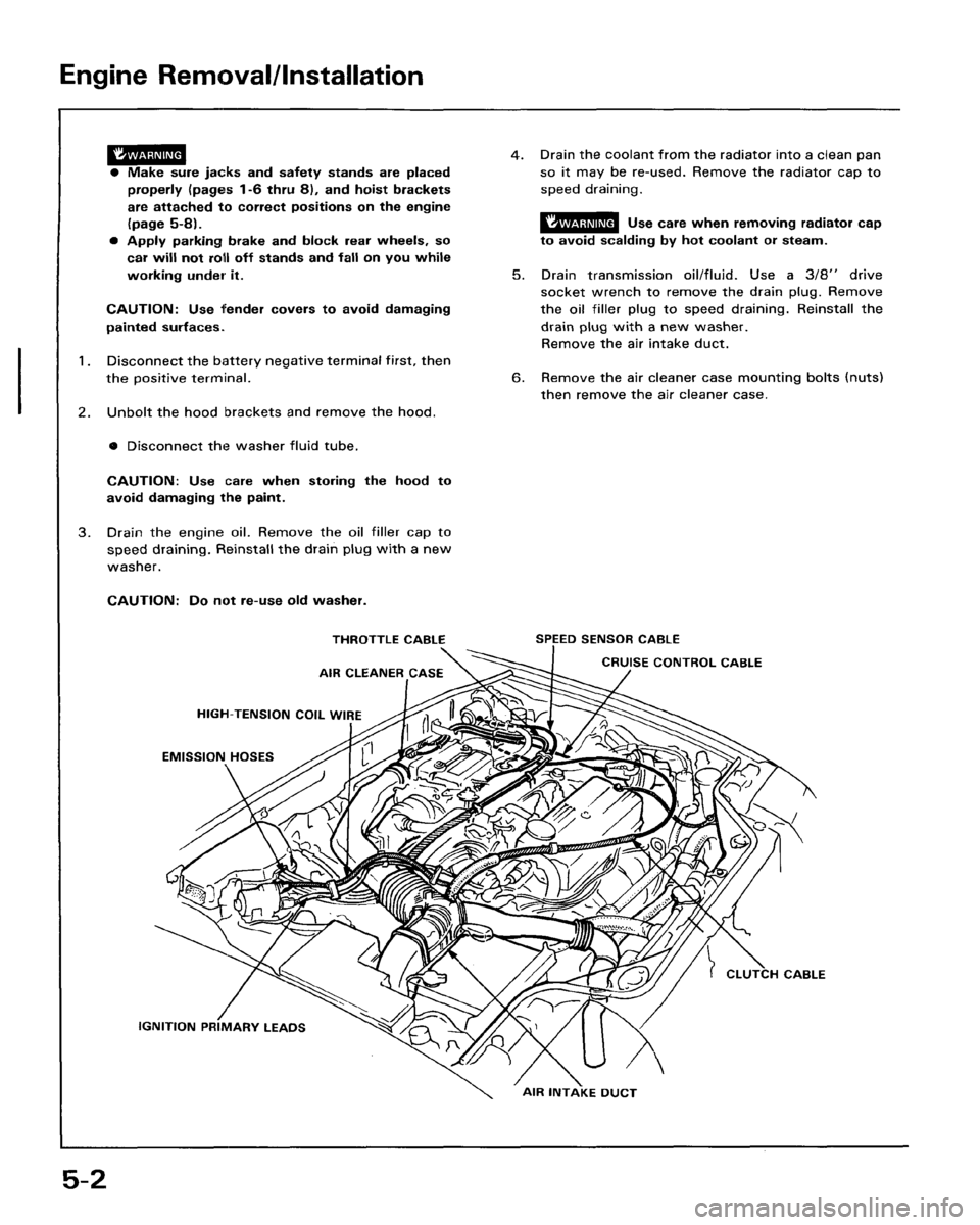 HONDA ACCORD 1986 CA / 3.G Repair Manual 