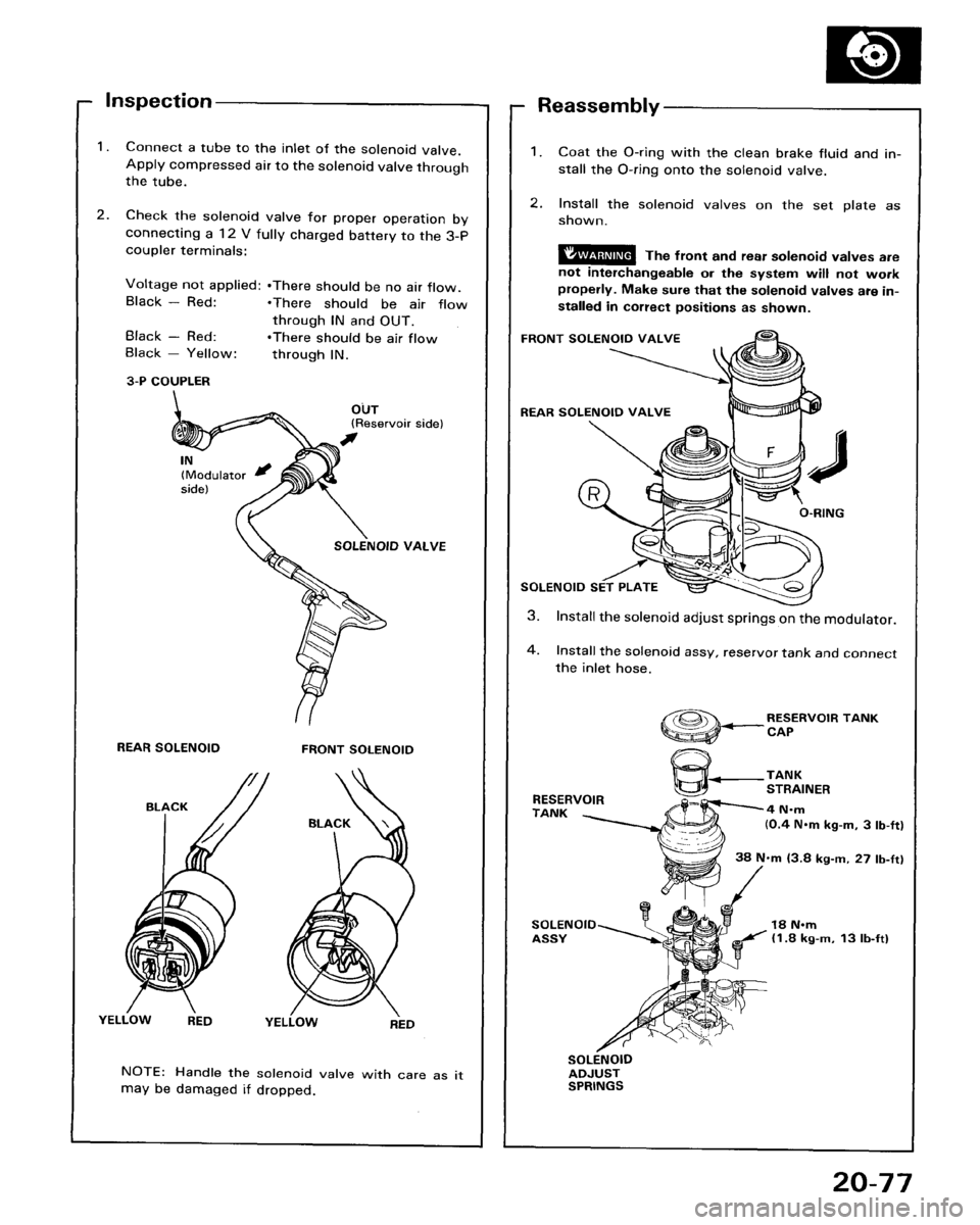 HONDA ACCORD 1986 CA / 3.G Workshop Manual HONDA ACCORD 1986 CA / 3.G Workshop Manual