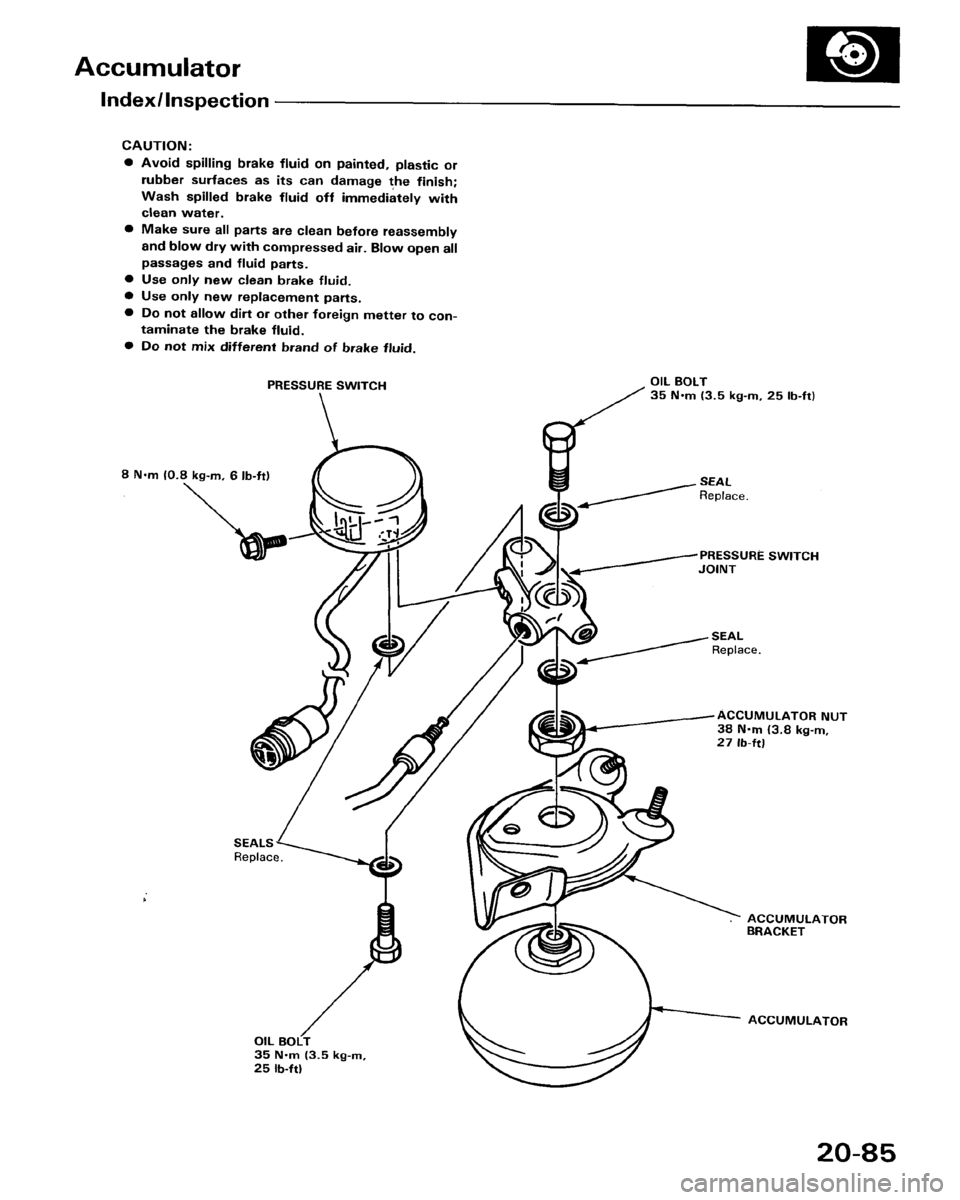 HONDA ACCORD 1986 CA / 3.G Workshop Manual 